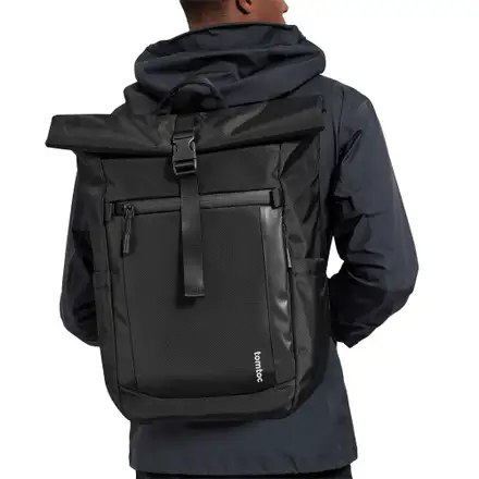 TomToc batoh Navigator T61 Rolltop Backpack L - Black