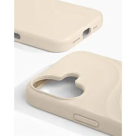 iDeal Fashion Soft Swirl Silicone Case MagSafe iPhone 17 Cloud Dancer