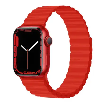 Devia remienok Deluxe Series Sport3 Silicone Magnet Band 44/45/46mm - Red