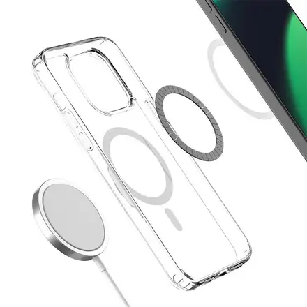Devia kryt Pure Clear Magnetic Shockproof Case pre iPhone 15 Pro Max - Clear