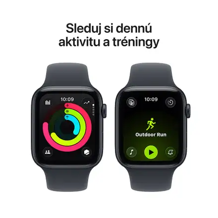 Apple Watch SE 3 GPS 40mm Polnočný hliník s polnočným športovým remienkom - S/M