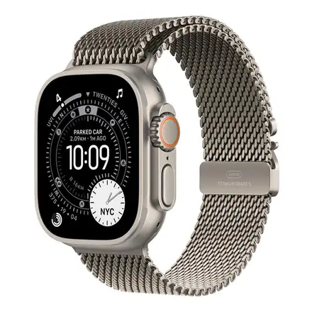 Apple Watch 49mm Natural Titanium Milanese Loop - Medium *Rozbalený*