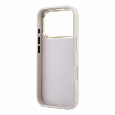 Guess PU 4G Strass Metal Logo kryt iPhone 18 Pro ružový