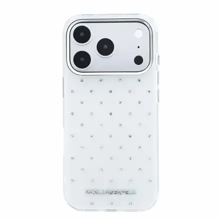 Karl Lagerfeld IML Rhinestones Allover kryt iPhone 18 Pro Max biely