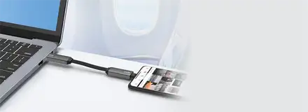 KeySmart Statik HexCharge - univerzálny USB kábel