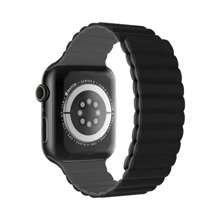 Devia remienok Nature Silicone Magnetic Watch Band 40/41/42mm - Black