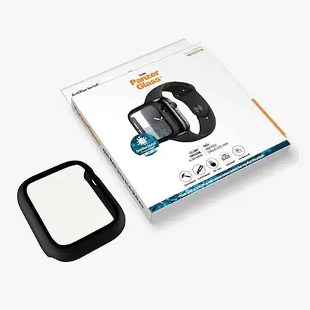 PanzerGlass ochranné sko Full Body AB pre Apple Watch 4/5/6/SE 44mm - Black Frame