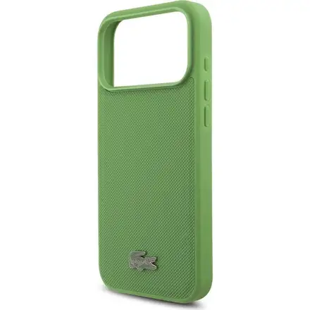 Lacoste Iconic Petit Pique MagSafe kryt + peňaženka iPhone 17 Pro Max zelený