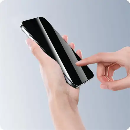 Devia ochranné sklo Van Series Privacy pre iPhone Air - Black Frame