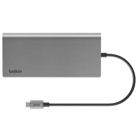 Belkin Connect USB-C 8-in-1 Dual Display Core Hub - Space Gray