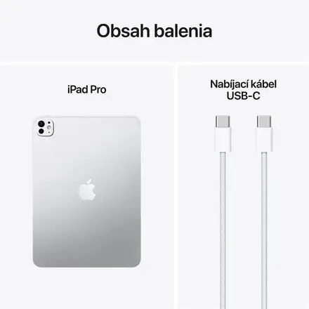 iPad Pro 11" Wi-Fi 1TB štandardné sklo - Strieborný (2025)