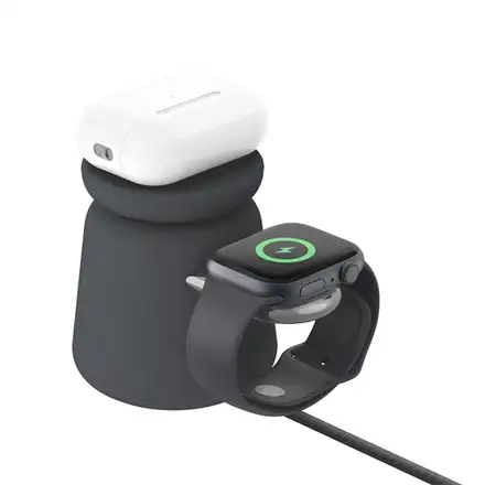 Belkin Boost Charge Pro 2-in-1 Wireless Charging Dock with Magsafe 15W - Charcoal
