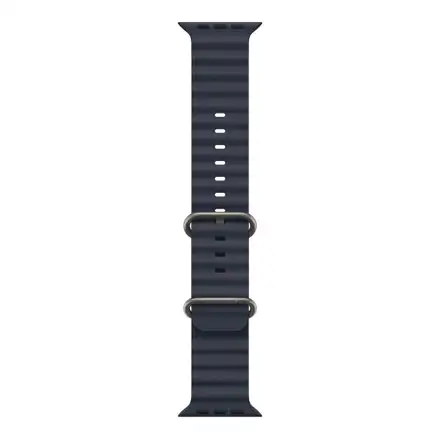 Apple Watch 49mm Navy Ocean Band - Natural Titanium Finish