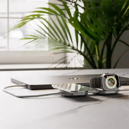 ZENS Pro 3 USB C - C cable 1,5 m 240W Qi2 charger+ Watch White *Rozbalený*