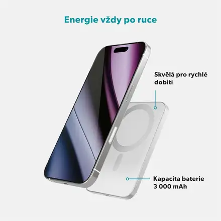 iStores by Epico UltraPack EM31 3000 Slim Alu Mag+ Power Bank - Silver