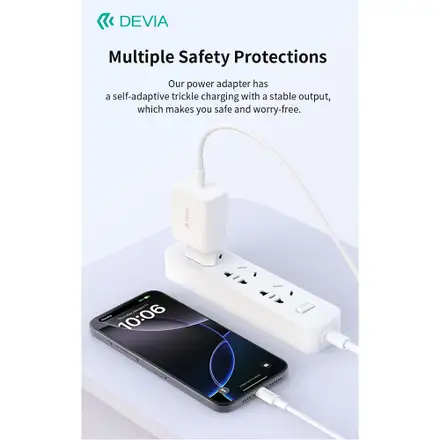 Devia sieťová nabíjačka Rocket Series PD Quick Charger 45W - White