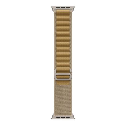 Apple Watch 49mm Tan Alpine Loop - Large - Natural Titanium Finish