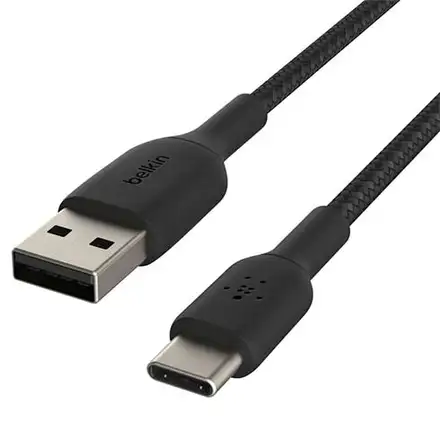 Belkin kábel Boost Charge Braided USB-A to USB-C 1m - Black