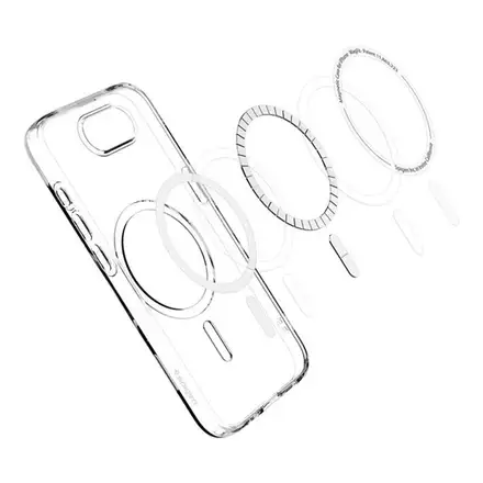 Spigen kryt Crystal Flex Magsafe pre iPhone 16e/17e - Clear White