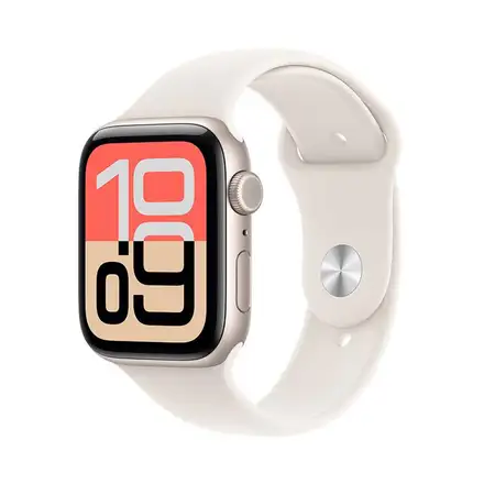 Apple Watch SE 3 GPS 40mm Hviezdny biely hliník s hviezdnym bielym športovým remienkom - S/M