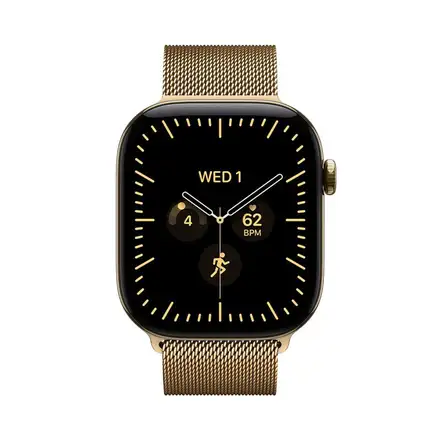 Apple Watch Series 12 GPS + Cellular 42mm Radiant Gold Titanium Case with Radiant Gold Milanese Loop