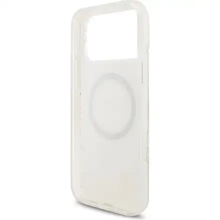 Guess IML Flowers Allover Strap MagSafe kryt iPhone 17 Pro Max biely
