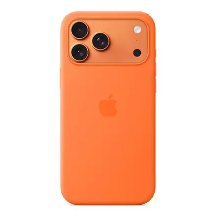 iPhone 17 Pro Max Silicone Case with MagSafe – Oranžová