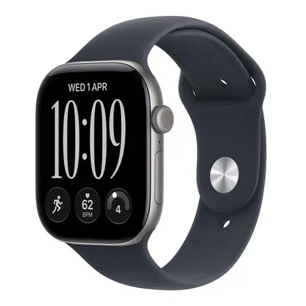 Apple Watch Series 12 GPS 46mm Space Grey Aluminium Case with Navy Blue Sport Band - S/M