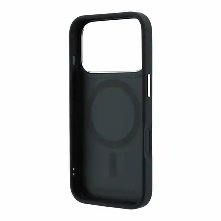 Karl Lagerfeld PU Grained K&CH Heads Ring Stand Magsafe kryt iPhone 18 Pro Max čierna