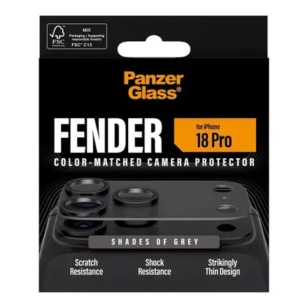 PanzerGlass Fender Camera Protection pre iPhone 18 Pro - Shades of Gray