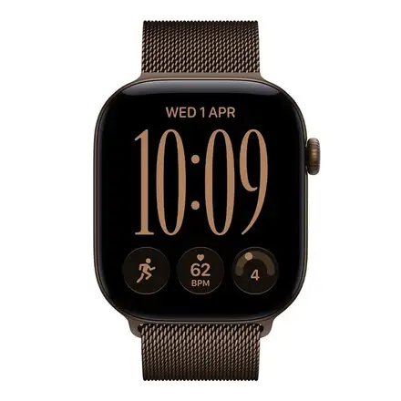 Apple Watch Series 12 GPS 46mm Dark Bronze Aluminium Case with Dark Bronze Milanese Loop - M/L