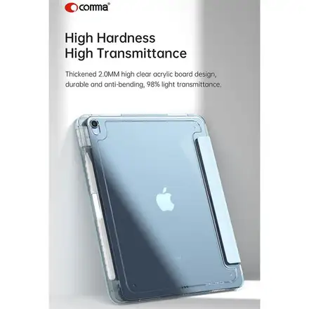Comma puzdro Joy Series PU Case With Pencil Slot pre iPad Air 13" M2/M3 - Light Blue