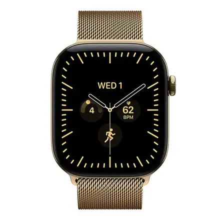 Apple Watch Series 12 GPS + Cellular 46mm Radiant Gold Titanium Case with Radiant Gold Milanese Loop - S/M