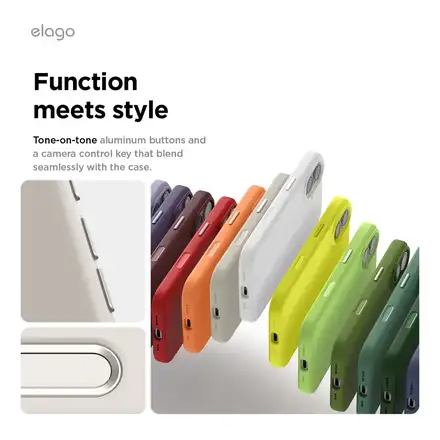 Elago kryt Silicone Case Magsafe Camera Control pre iPhone 17 - Light Lilac