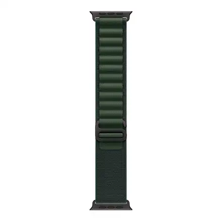 Apple Watch 49mm Dark Green Alpine Loop - Medium - Black Titanium Finish