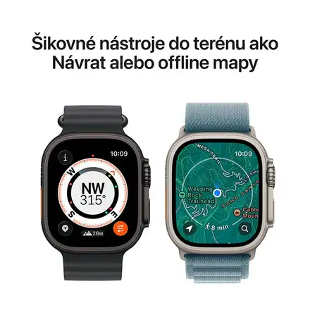 Apple Watch Ultra 3 GPS + Cellular 49mm Prírodný titán s modrým trailovým ťahom - M/L *Rozbalený*