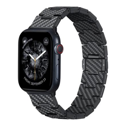 Pitaka remienok Carbon Fiber Strap pre Apple Watch 44/45/46mm - Black/Grey
