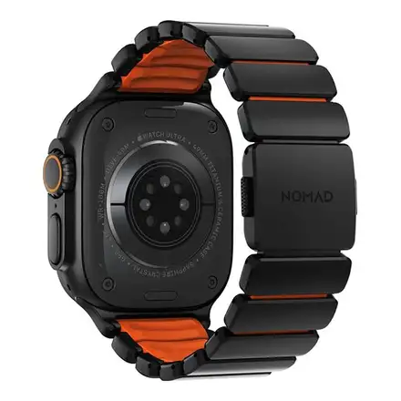 Nomad remienok Stratos pre Apple Watch 44-49mm - Ultra Orange/Black Hardware