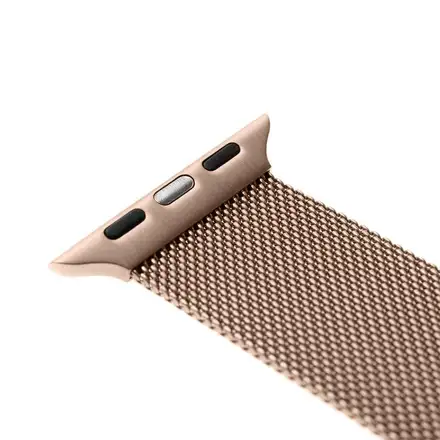FIXED Mesh Strap pre Apple Watch 38/40/41mm, ružovo zlatý