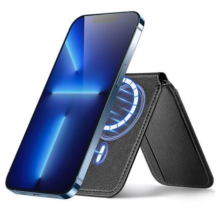 ESR Vegan Leather Magnetic Wallet Stand - Black Sheepskin