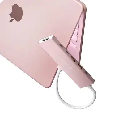 Adam Elements USB-C Hub DE06 6-in-1 - Pink