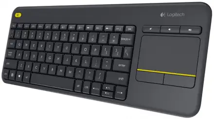 Logitech K400 Plus - bezdrôtová klávesnica s touchpadom - čierna - CZ/SK