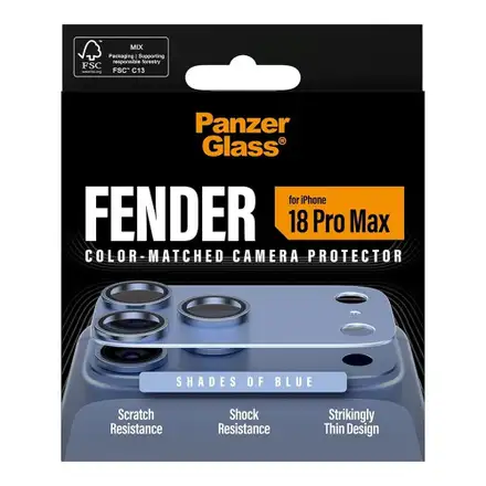 PanzerGlass Fender Camera Protection pre iPhone 18 Pro Max - Italian Blue