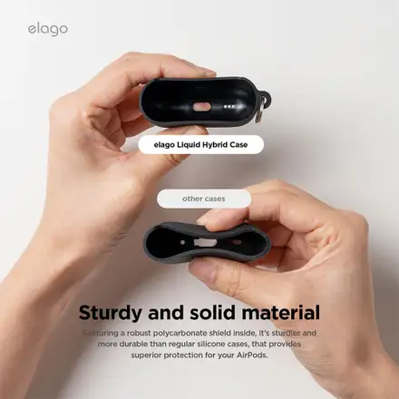 Elago puzdro Liquid Hybrid Hang Case pre Airpods 4/5 - Stone