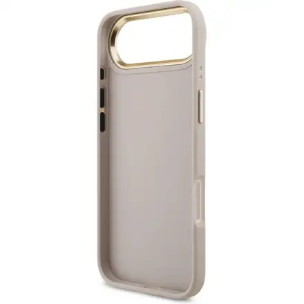 Guess PU Leather 4G Metal Logo Gold Frame kryt iPhone Air ružový