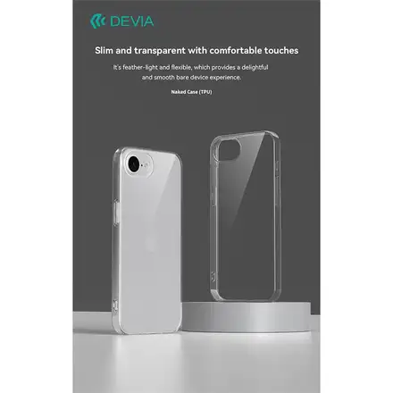 Devia kryt Naked TPU Case pre iPhone 16e/17e - Clear