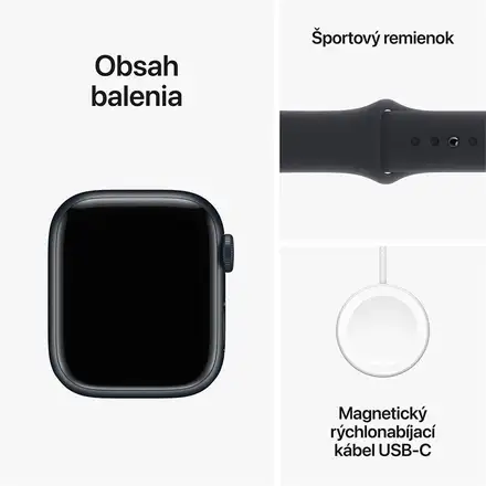 Apple Watch Series 9 GPS 45mm puzdro z temne atramentového hliníka *Trieda C*