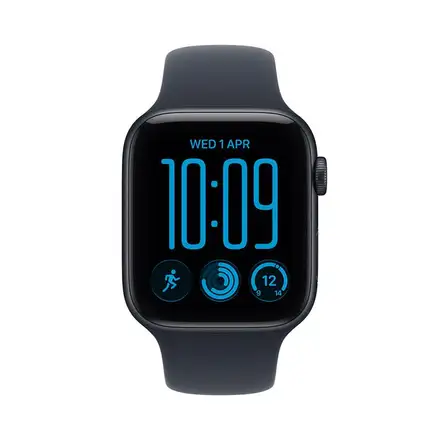 Apple Watch SE 3 GPS 40mm Midnight Aluminium Case with Navy Blue Sport Band - S/M