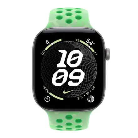 Apple Watch 46mm Green Spark Nike Sport Band - S/M