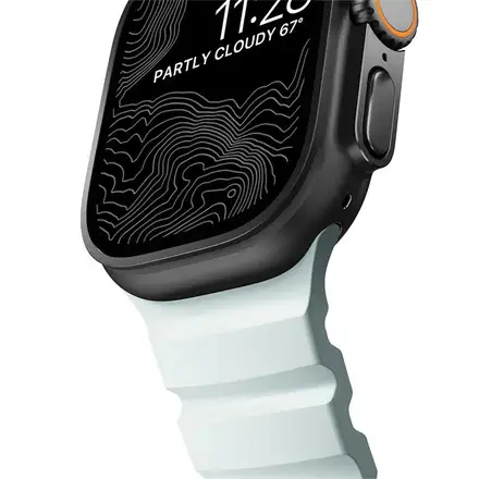 Nomad remienok Rocky Point Band pre Apple Watch 46/49mm - Icy Blue Glow/Black